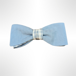 The Smurf - Baby Blue Gingham Bow Tie