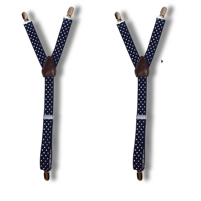 Navy Speck Designer Shirt Stay