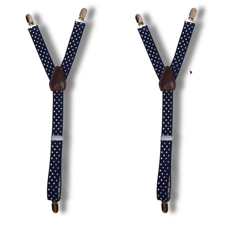 Navy Speck Designer Shirt Stay