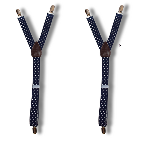 Navy Speck Designer Shirt Stay