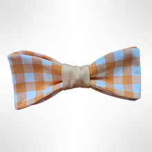 Load image into Gallery viewer, Creamsicle - Orange Gingham Bowtie