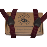 Merlot Pinpoint Designer Shirt Stay