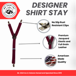 Merlot Pinpoint Designer Shirt Stay