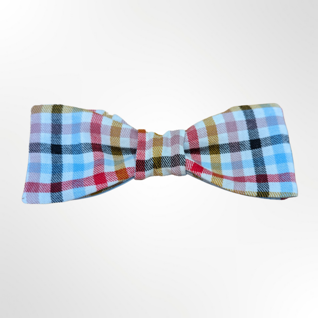 Summer Picnic - Multi-colored Plaid Bow Tie