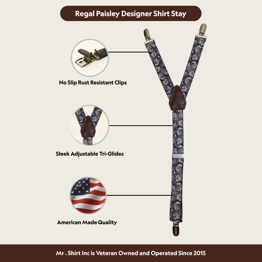 Regal Paisley Designer Shirt Stay