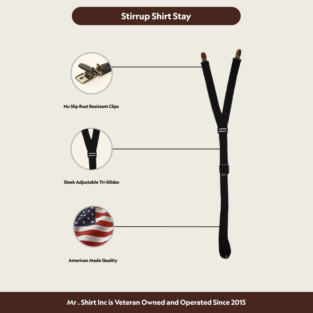The Mr. Shirt Stirrup Shirt Stay