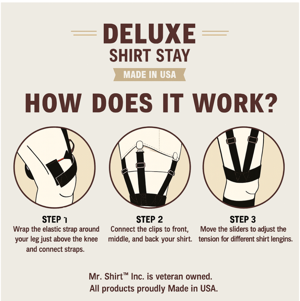 The Mr. Shirt "Deluxe" Shirt Stay